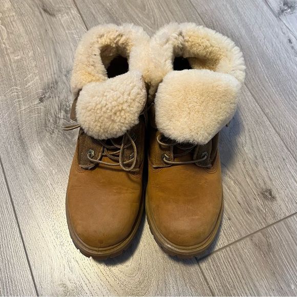 Timberland WOMEN'S JAYNE WATERPROOF FLEECE FOLD-DOWN BOOTS size 8 M - Picture 3 of 15